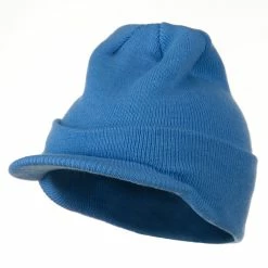 MG Cuff Knitted Beanie With Visor Bill -Adams Shop ck009cv 1 1