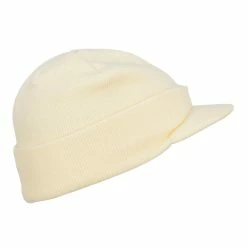 MG Cuff Knitted Beanie With Visor Bill -Adams Shop ck013cv lt yellow 10