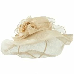 Jeanne Simmons Crownless Folded Brim Sinamay Hat -Adams Shop cl001fs natural 1