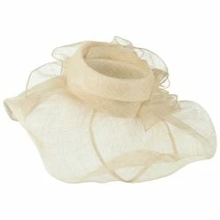 Jeanne Simmons Crownless Folded Brim Sinamay Hat -Adams Shop cl001fs natural 3