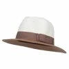 Hatiya Color Block Panama Hat With Band -Adams Shop cl001pe brown 1