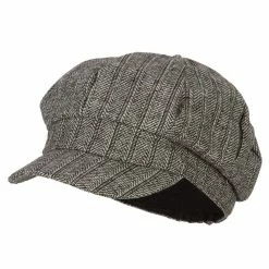 Something Special Classic Herringbone Patterned Newsboy Hat 22 Something Special Classic Herringbone Patterned Newsboy Hat -Adams Shop cl002nb grey 1