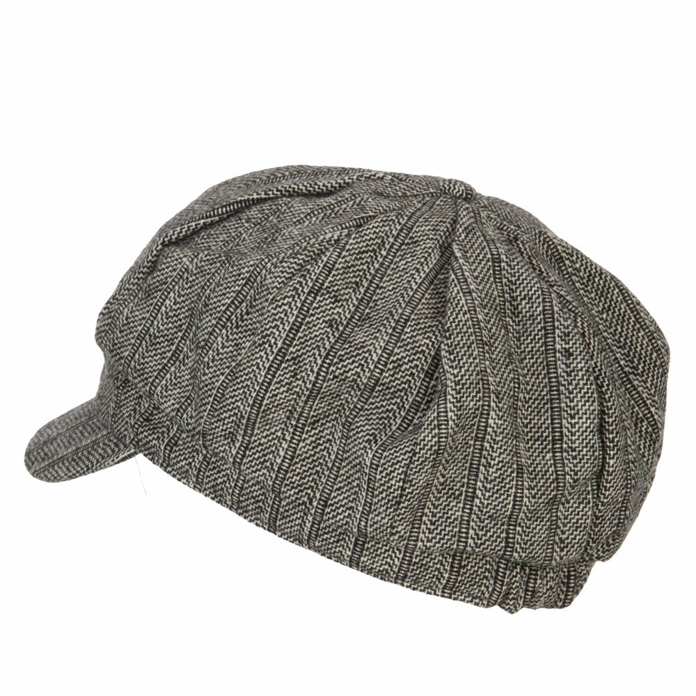 Something Special Classic Herringbone Patterned Newsboy Hat 9 Something Special Classic Herringbone Patterned Newsboy Hat - Image 7