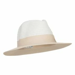 Hatiya Color Block Panama Hat With Band 25 Hatiya Color Block Panama Hat With Band -Adams Shop cl002pe tan 4