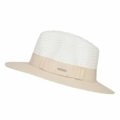 Hatiya Color Block Panama Hat With Band 26 Hatiya Color Block Panama Hat With Band -Adams Shop cl002pe tan 5
