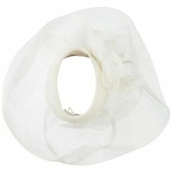 Jeanne Simmons Crownless Folded Brim Sinamay Hat -Adams Shop cl003fs white 5