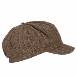 Something Special Classic Herringbone Patterned Newsboy Hat 31 Something Special Classic Herringbone Patterned Newsboy Hat -Adams Shop cl003nb brown 5