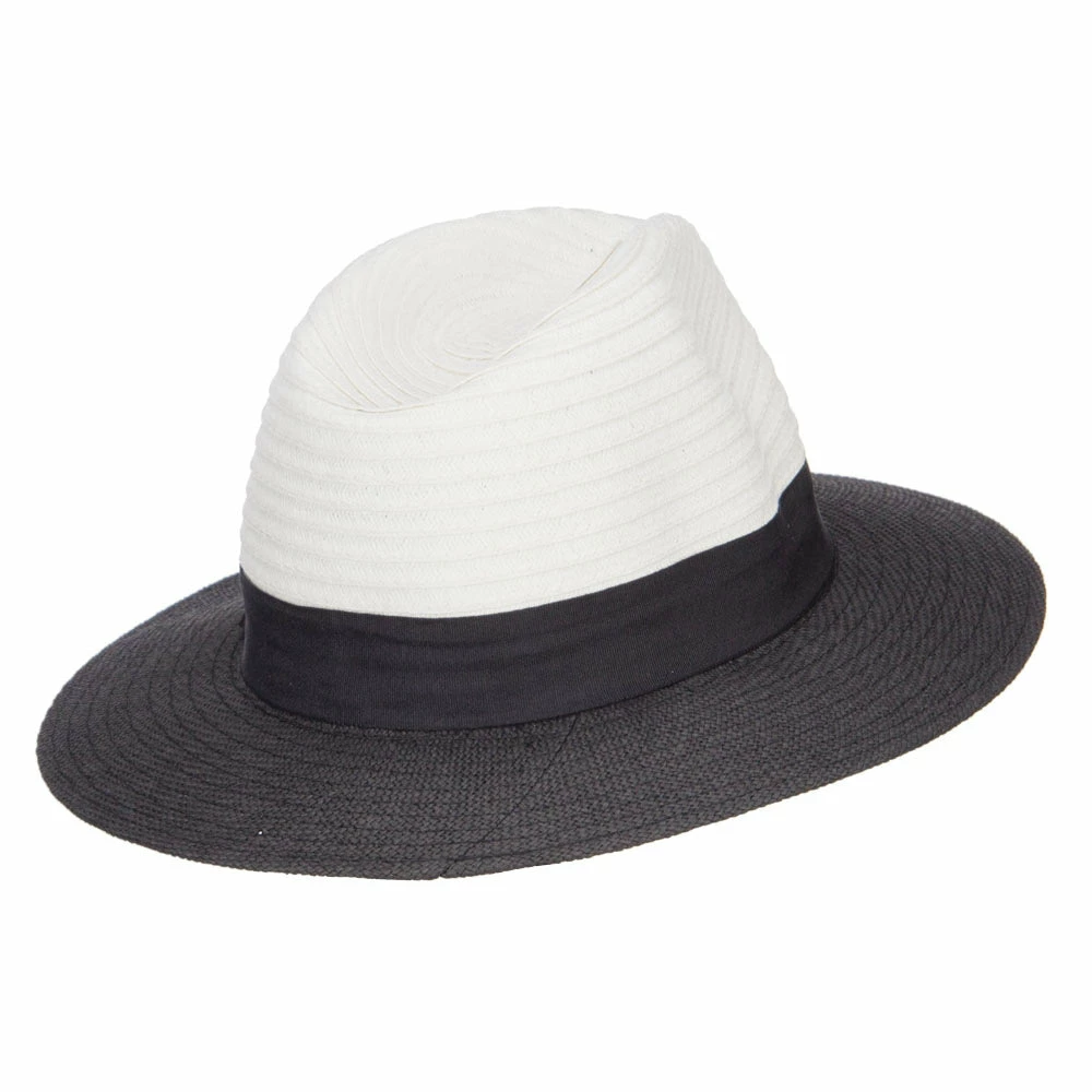 Hatiya Color Block Panama Hat With Band 15 Hatiya Color Block Panama Hat With Band - Image 13