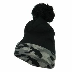 City Hunter Camouflage Cuff Pom Beanie
