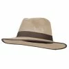 Jeanne Simmons Men's Cotton Canvas Open Mesh Fedora Hat