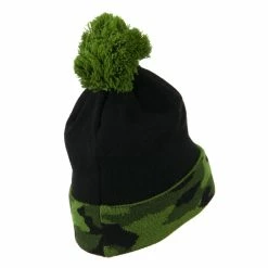 City Hunter Camouflage Cuff Pom Beanie -Adams Shop cm002bf green 3 1