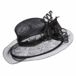 Something Special Crin Flower Feathers Sinamay Hat 3 34 Something Special Crin Flower Feathers Sinamay Hat 3 -Adams Shop cr001fs black 3