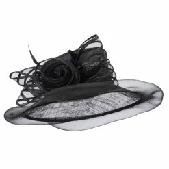 Something Special Crin Flower Feathers Sinamay Hat 3 35 Something Special Crin Flower Feathers Sinamay Hat 3 -Adams Shop cr001fs black 4