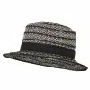 Jeanne Simmons Women's Crochet Weave Paper Braid Boater Hat 1 Jeanne Simmons Women's Crochet Weave Paper Braid Boater Hat -Adams Shop cr001pp black white 1