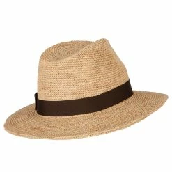Jeanne Simmons Women's Raffia Fedora Hat With Grosgrain Band -Adams Shop cr001sf natural 3