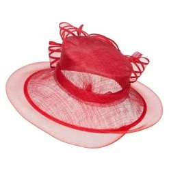 Something Special Crin Flower Feathers Sinamay Hat 3 38 Something Special Crin Flower Feathers Sinamay Hat 3 -Adams Shop cr002fs red 2