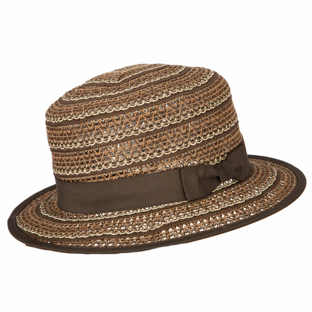 Jeanne Simmons Women's Crochet Weave Paper Braid Boater Hat 10 Jeanne Simmons Women's Crochet Weave Paper Braid Boater Hat - Image 8