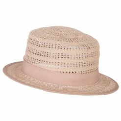 Jeanne Simmons Women's Crochet Weave Paper Braid Boater Hat 28 Jeanne Simmons Women's Crochet Weave Paper Braid Boater Hat -Adams Shop cr003pp pink 2