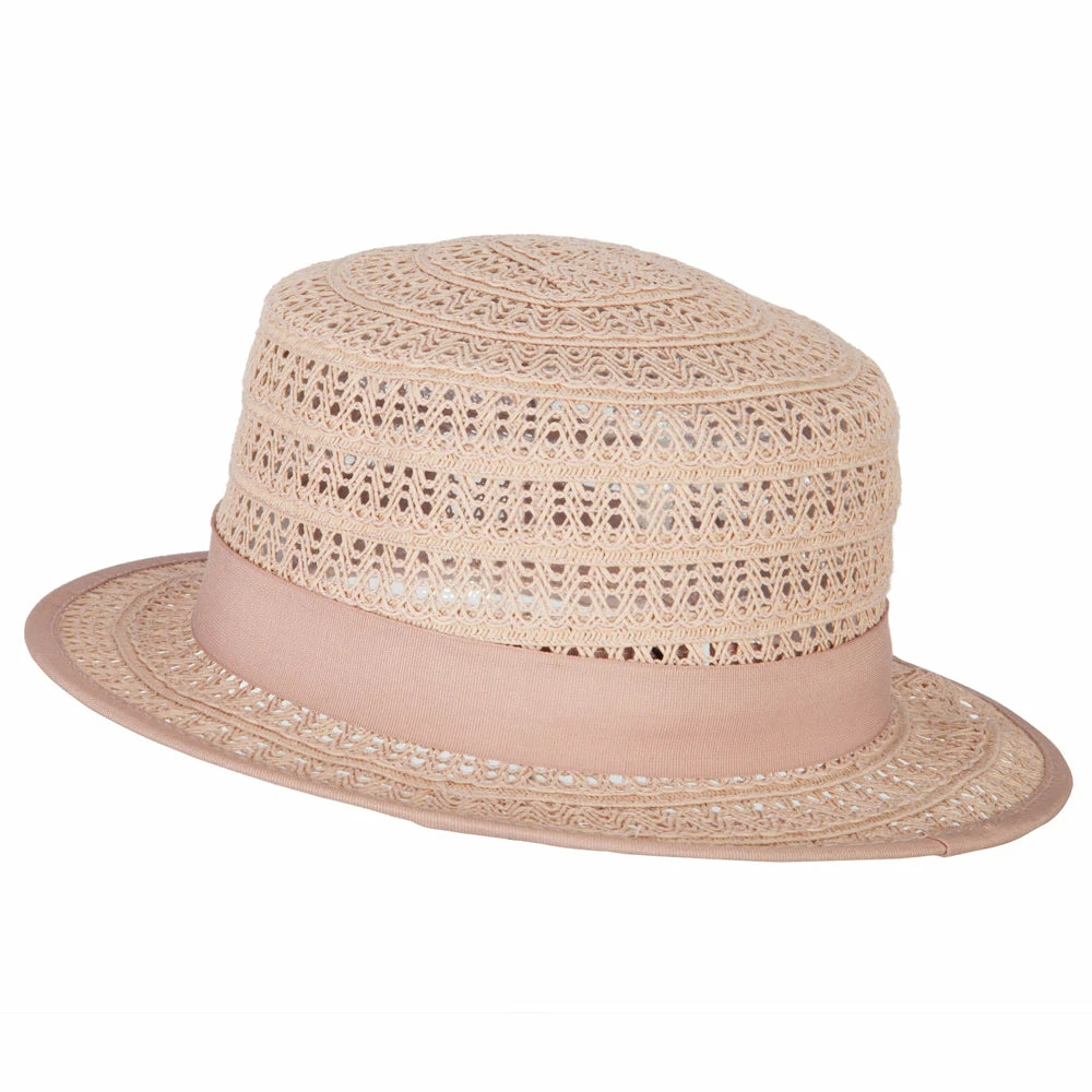 Jeanne Simmons Women's Crochet Weave Paper Braid Boater Hat 14 Jeanne Simmons Women's Crochet Weave Paper Braid Boater Hat - Image 12