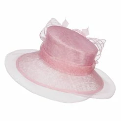 Something Special Crin Flower Feathers Sinamay Hat 3 48 Something Special Crin Flower Feathers Sinamay Hat 3 -Adams Shop cr004fs pink 2