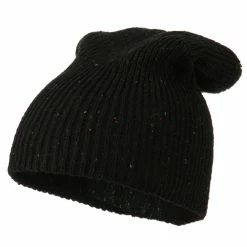 Rasta World Wool Color Speckled Long Beanie -Adams Shop cs003bd black 1