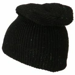 Rasta World Wool Color Speckled Long Beanie -Adams Shop cs003bd black 2