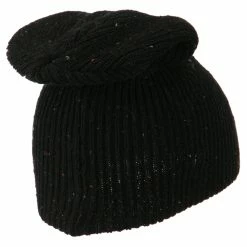 Rasta World Wool Color Speckled Long Beanie -Adams Shop cs003bd black 3