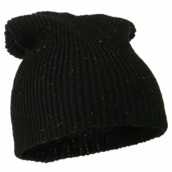 Rasta World Wool Color Speckled Long Beanie -Adams Shop cs003bd black 4