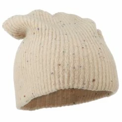 Rasta World Wool Color Speckled Long Beanie -Adams Shop cs004bd ivory 4
