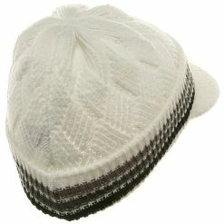 Rasta World Acrylic Rasta Beanie Visor 139 Rasta World Acrylic Rasta Beanie Visor -Adams Shop cs017at white grey 3
