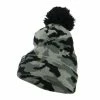 City Hunter Camouflage All Over Pom Cuff Beanie 1 City Hunter Camouflage All Over Pom Cuff Beanie -Adams Shop cu001bf grey 1 2