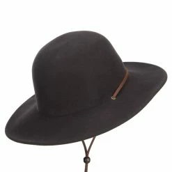 Jeanne Simmons Round Crown Wool Felt Hat 19 Jeanne Simmons Round Crown Wool Felt Hat -Adams Shop cw001fr chocolate 3 1