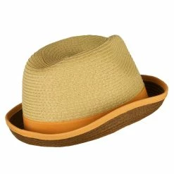 Jeanne Simmons Men's Double Bow Band Fedora 14 Jeanne Simmons Men's Double Bow Band Fedora -Adams Shop db001tf beige 3