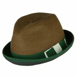 Jeanne Simmons Men's Double Bow Band Fedora 21 Jeanne Simmons Men's Double Bow Band Fedora -Adams Shop db002tf brown 5