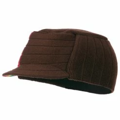 Rasta World Military Beanie Visor -Adams Shop db030cs brown ryg 4