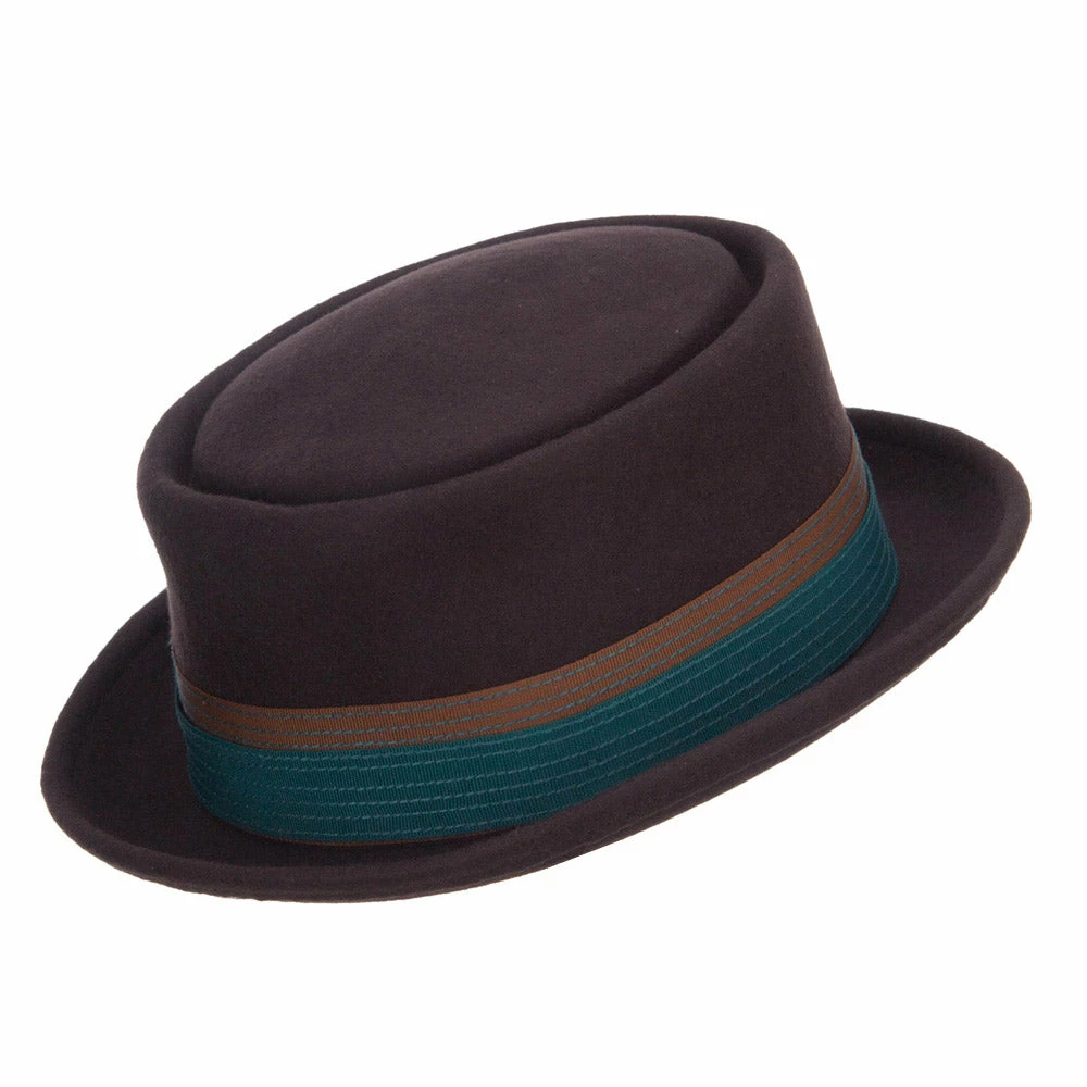 Jeanne Simmons Men's Wool Felt Pork Pie Fedora 5 Jeanne Simmons Men's Wool Felt Pork Pie Fedora - Image 3