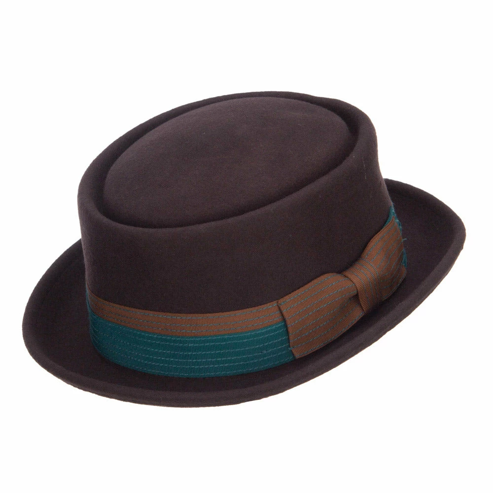 Jeanne Simmons Men's Wool Felt Pork Pie Fedora 7 Jeanne Simmons Men's Wool Felt Pork Pie Fedora - Image 5