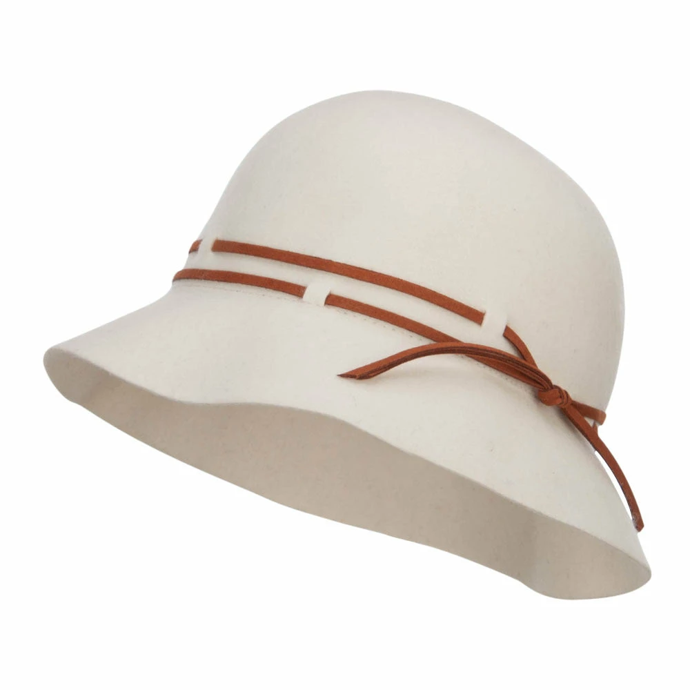 Jeanne Simmons Women's Double Tie Wool Cloche Hat 3 Jeanne Simmons Women's Double Tie Wool Cloche Hat