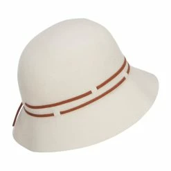 Jeanne Simmons Women's Double Tie Wool Cloche Hat 14 Jeanne Simmons Women's Double Tie Wool Cloche Hat -Adams Shop dd002cl cream 3