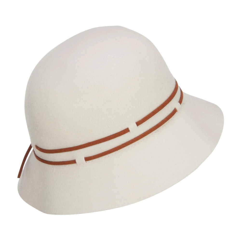 Jeanne Simmons Women's Double Tie Wool Cloche Hat 5 Jeanne Simmons Women's Double Tie Wool Cloche Hat - Image 3