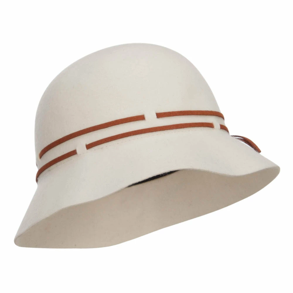 Jeanne Simmons Women's Double Tie Wool Cloche Hat 6 Jeanne Simmons Women's Double Tie Wool Cloche Hat - Image 4