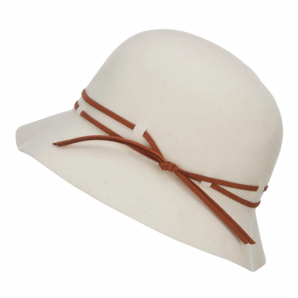 Jeanne Simmons Women's Double Tie Wool Cloche Hat 7 Jeanne Simmons Women's Double Tie Wool Cloche Hat - Image 5