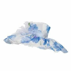 Something Special Floral Printed Double Brim Organza Hat