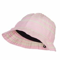 Jeanne Simmons Girl's Spiral Design Bow Bucket Hat -Adams Shop dl002bh pink 1
