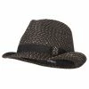 Something Special Ladies Paper Fedora Hat With Sequins And Lurex -Adams Shop dp001sf black gold 1