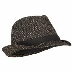 Something Special Ladies Paper Fedora Hat With Sequins And Lurex -Adams Shop dp001sf black gold 4