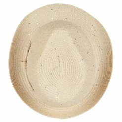 Something Special Ladies Paper Fedora Hat With Sequins And Lurex -Adams Shop dp003sf lt natural silver 5