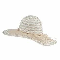 Jeanne Simmons Dash Stitched Paper Braid Hat -Adams Shop ds001fw beige 3