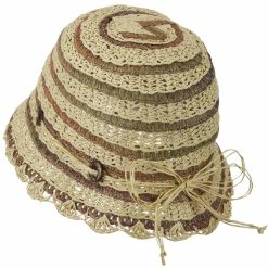 Jeanne Simmons Women's Toyo Cloche Hat With Swirl Detail -Adams Shop ds002cr 2