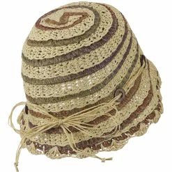 Jeanne Simmons Women's Toyo Cloche Hat With Swirl Detail -Adams Shop ds002cr 3